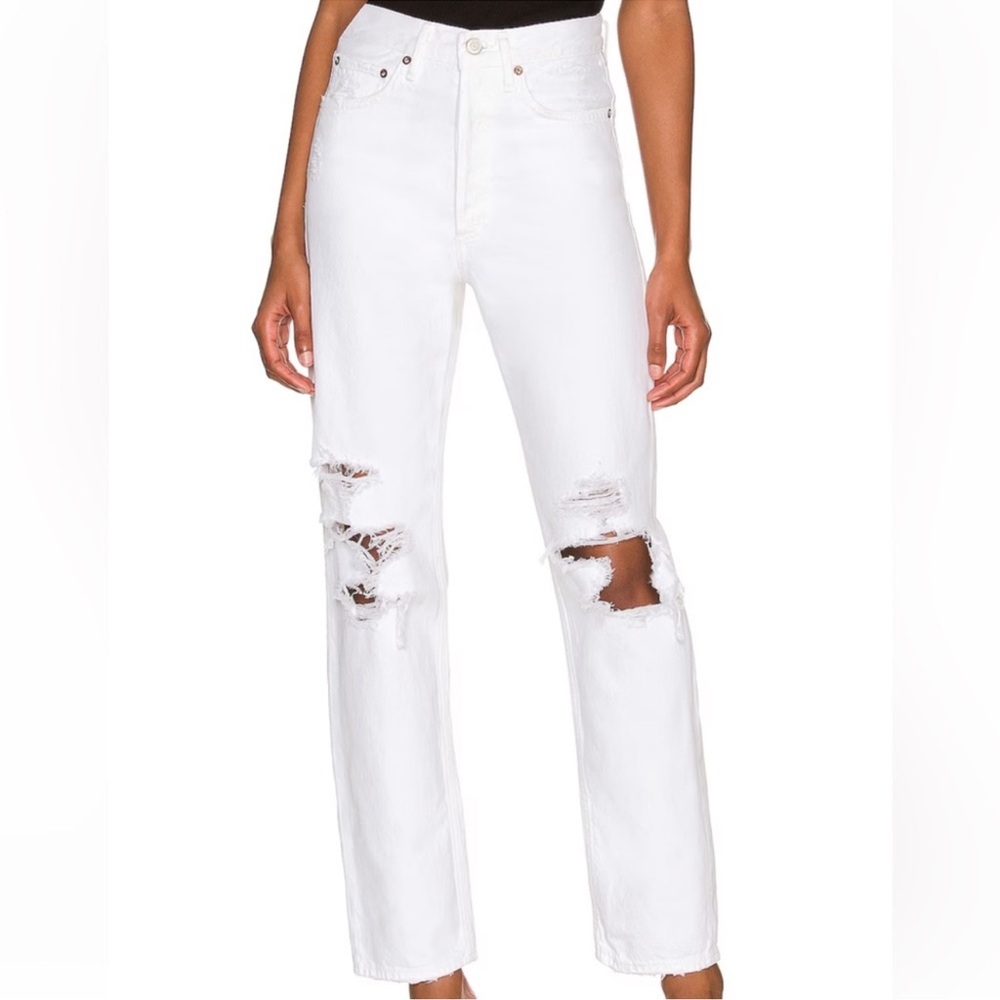 Agolde White Organic Cotton Jeans